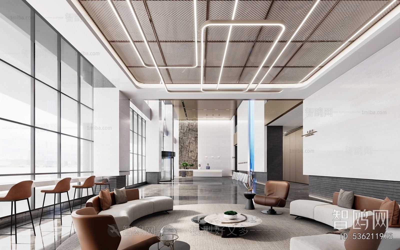 Modern Office Reception Desk