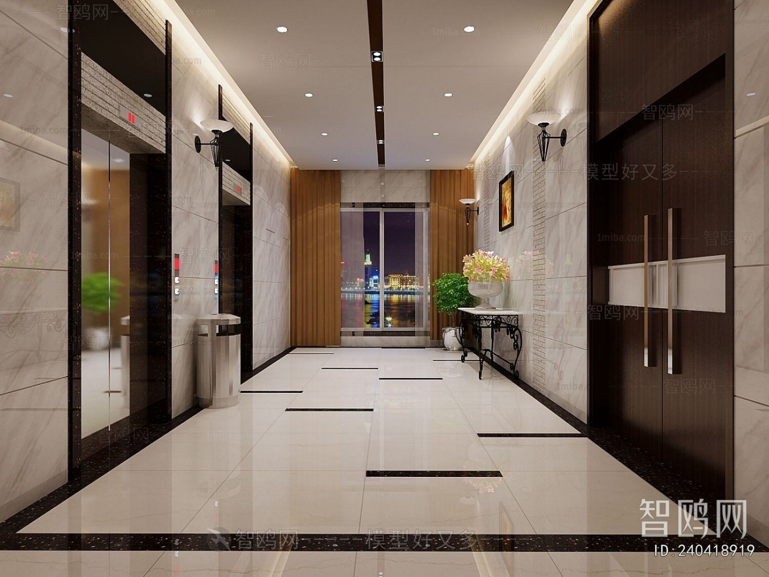 Modern Office Elevator Hall