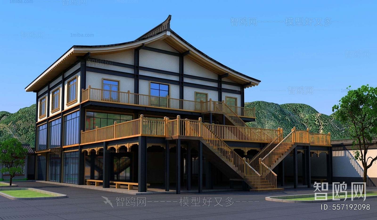 New Chinese Style Building Appearance