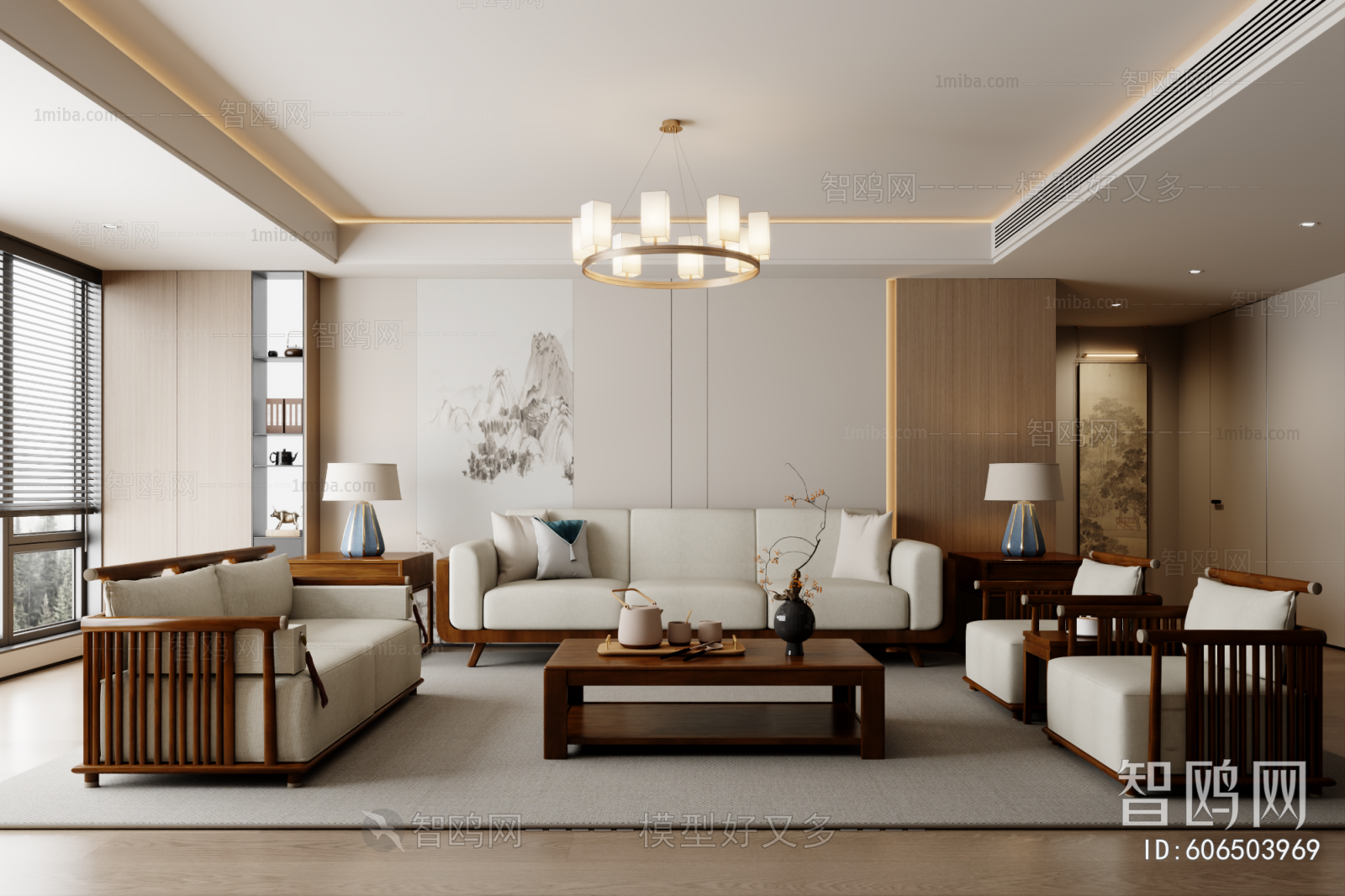 New Chinese Style A Living Room