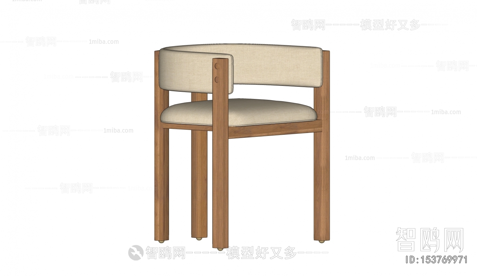 现代实木休闲椅