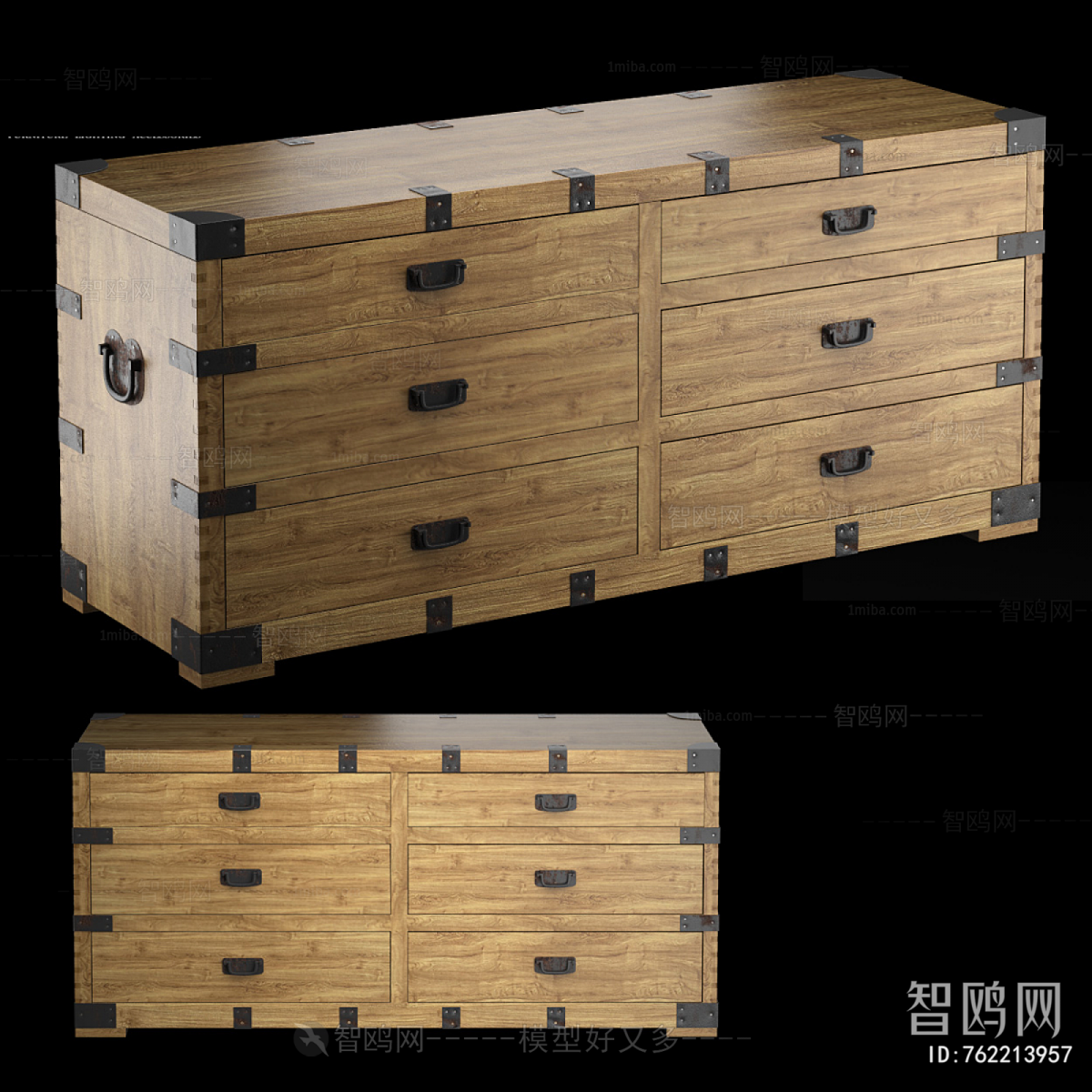 Industrial Style Side Cabinet