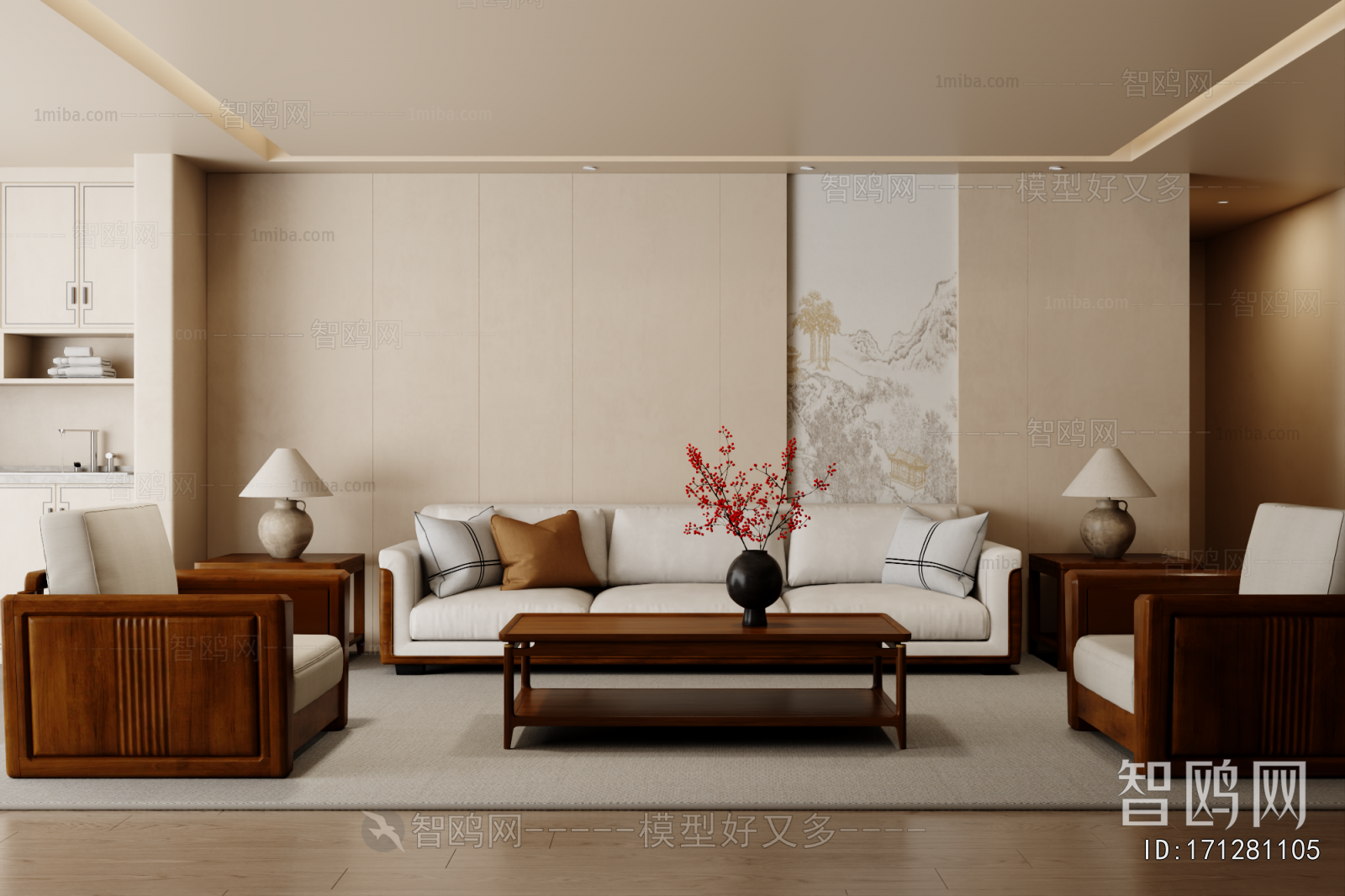 New Chinese Style A Living Room