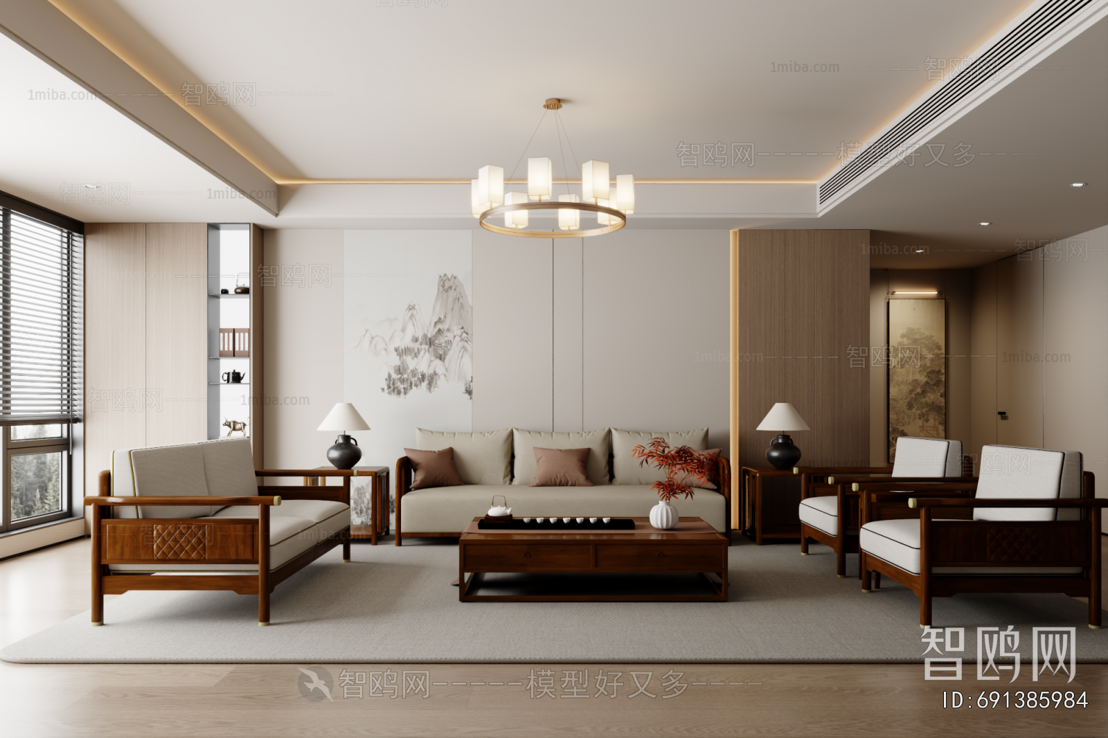 New Chinese Style A Living Room