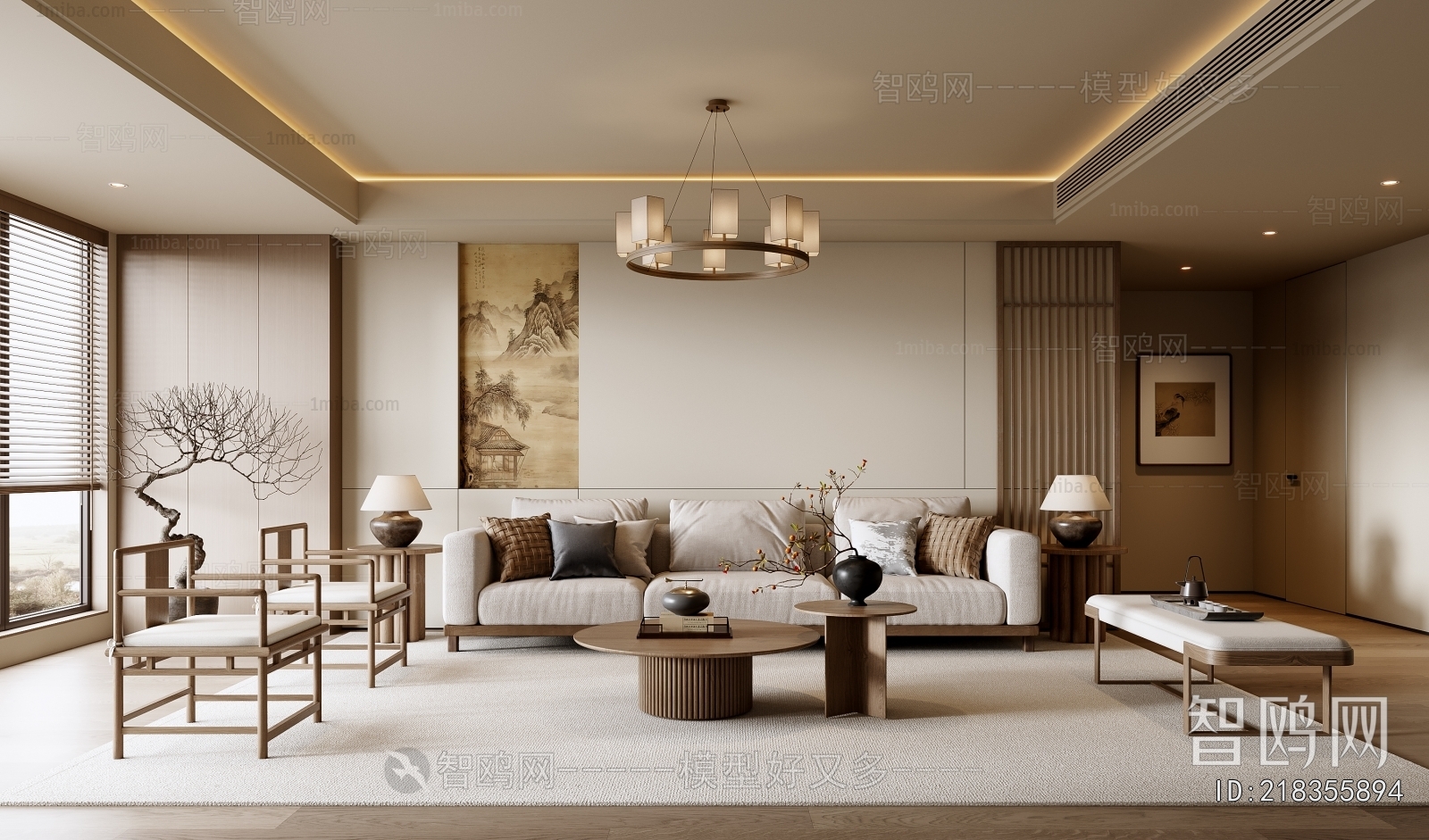 New Chinese Style A Living Room