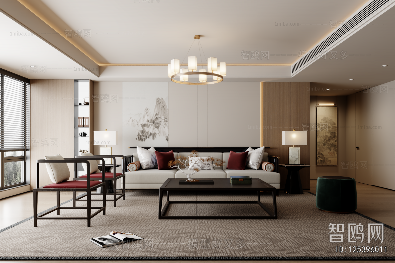 New Chinese Style A Living Room