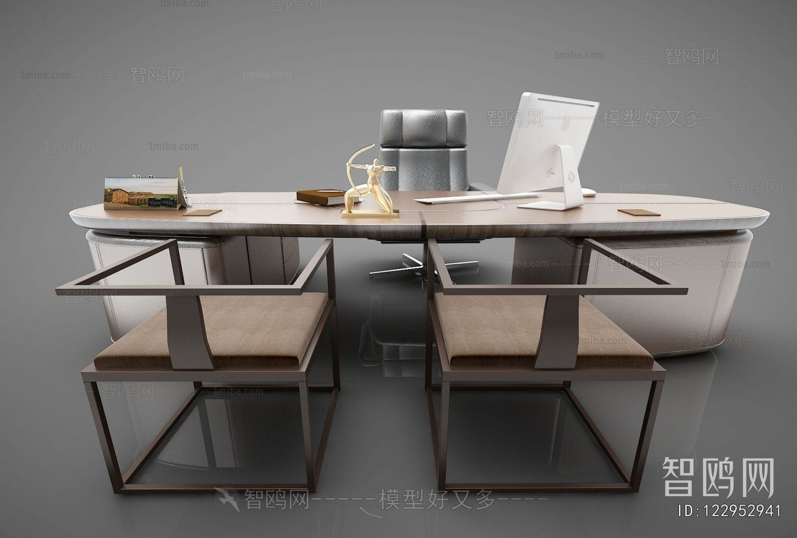 New Chinese Style Computer Desk And Chair