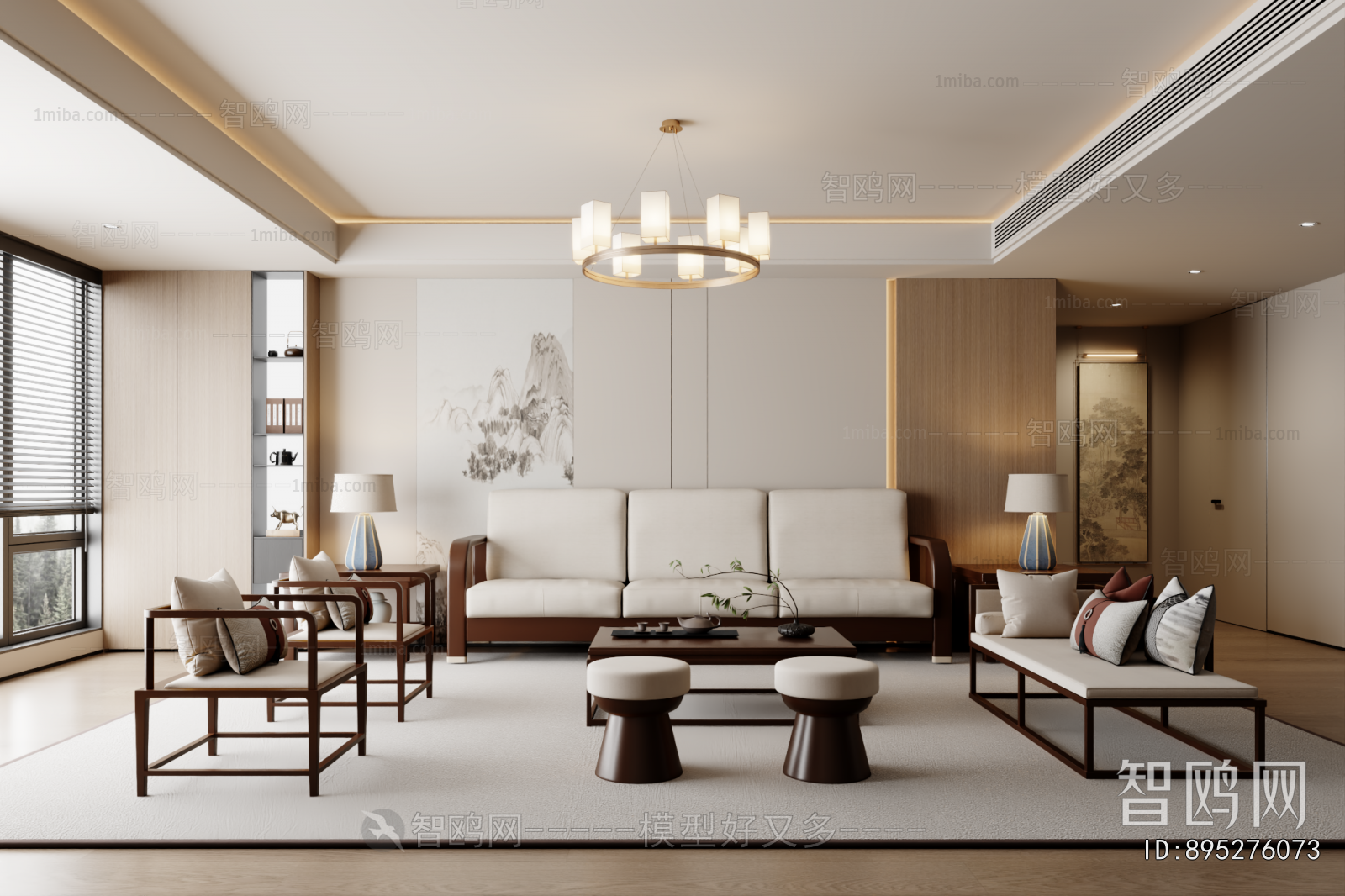 New Chinese Style A Living Room