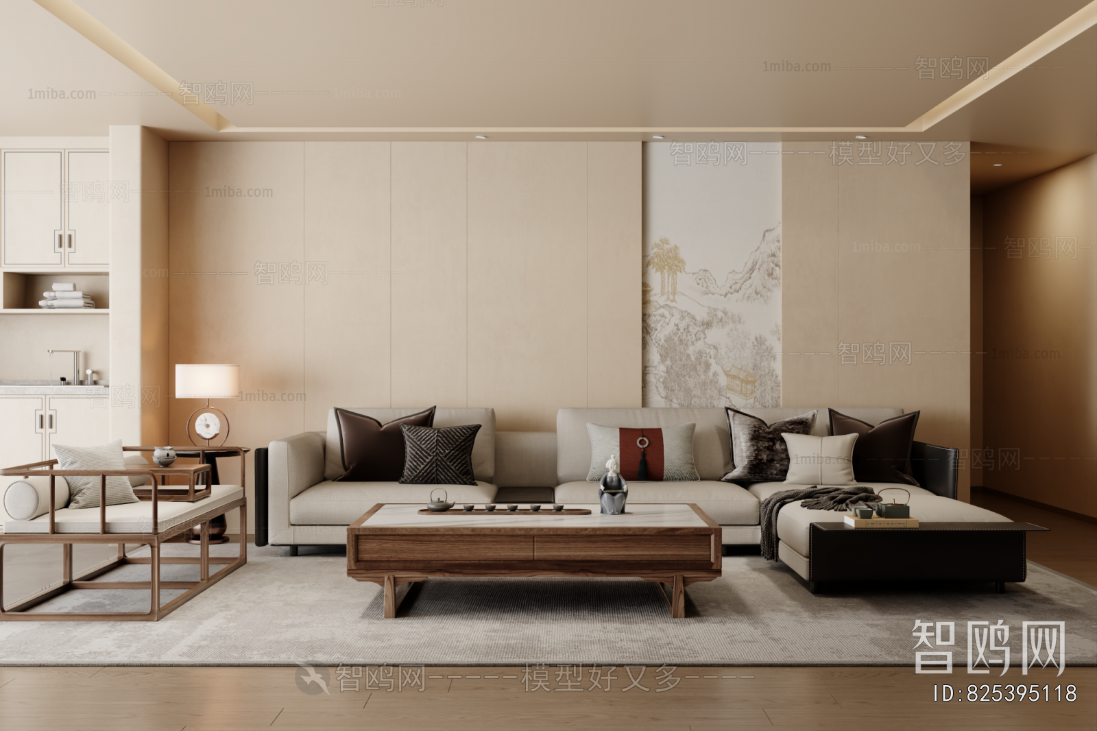 New Chinese Style A Living Room