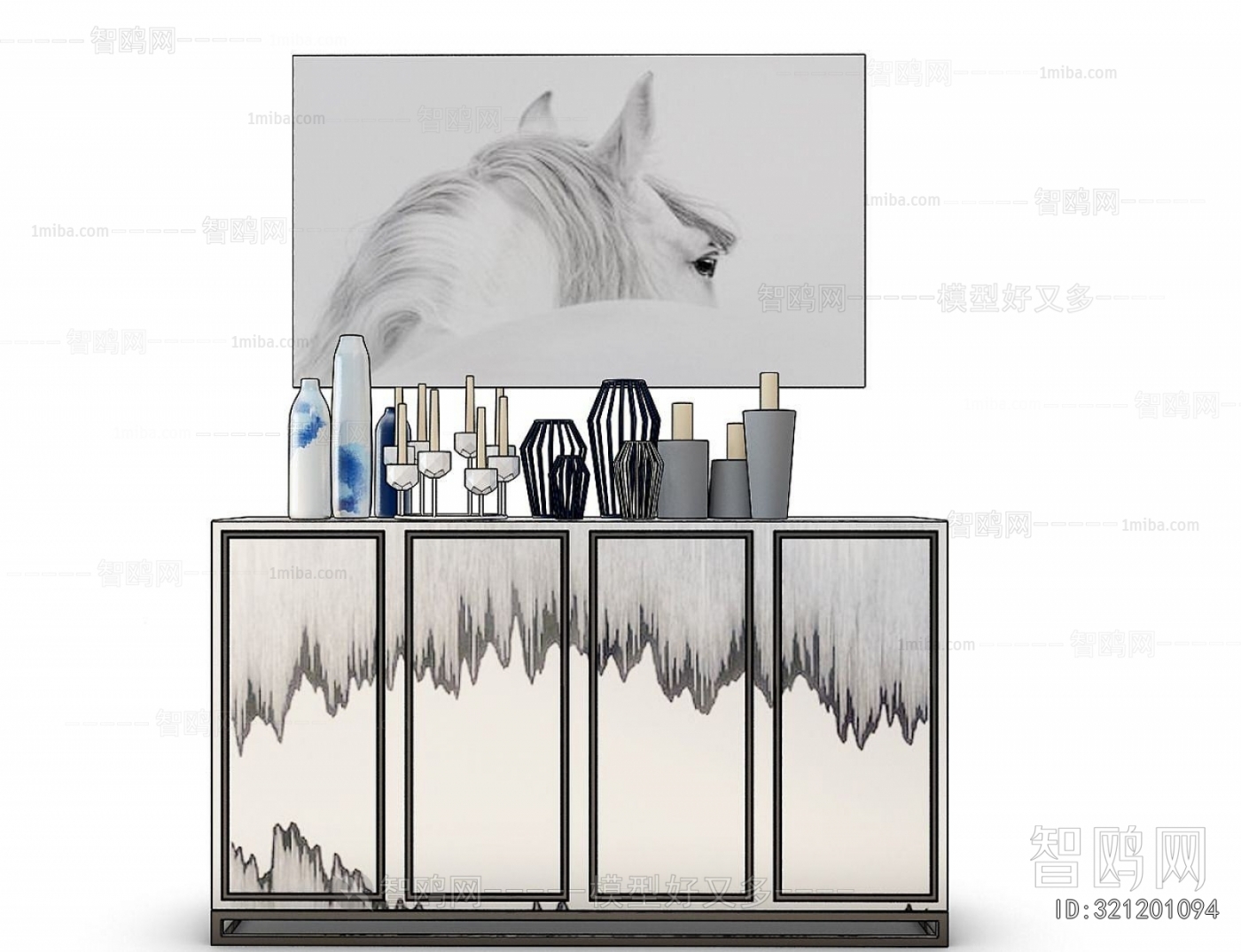 New Chinese Style Side Cabinet