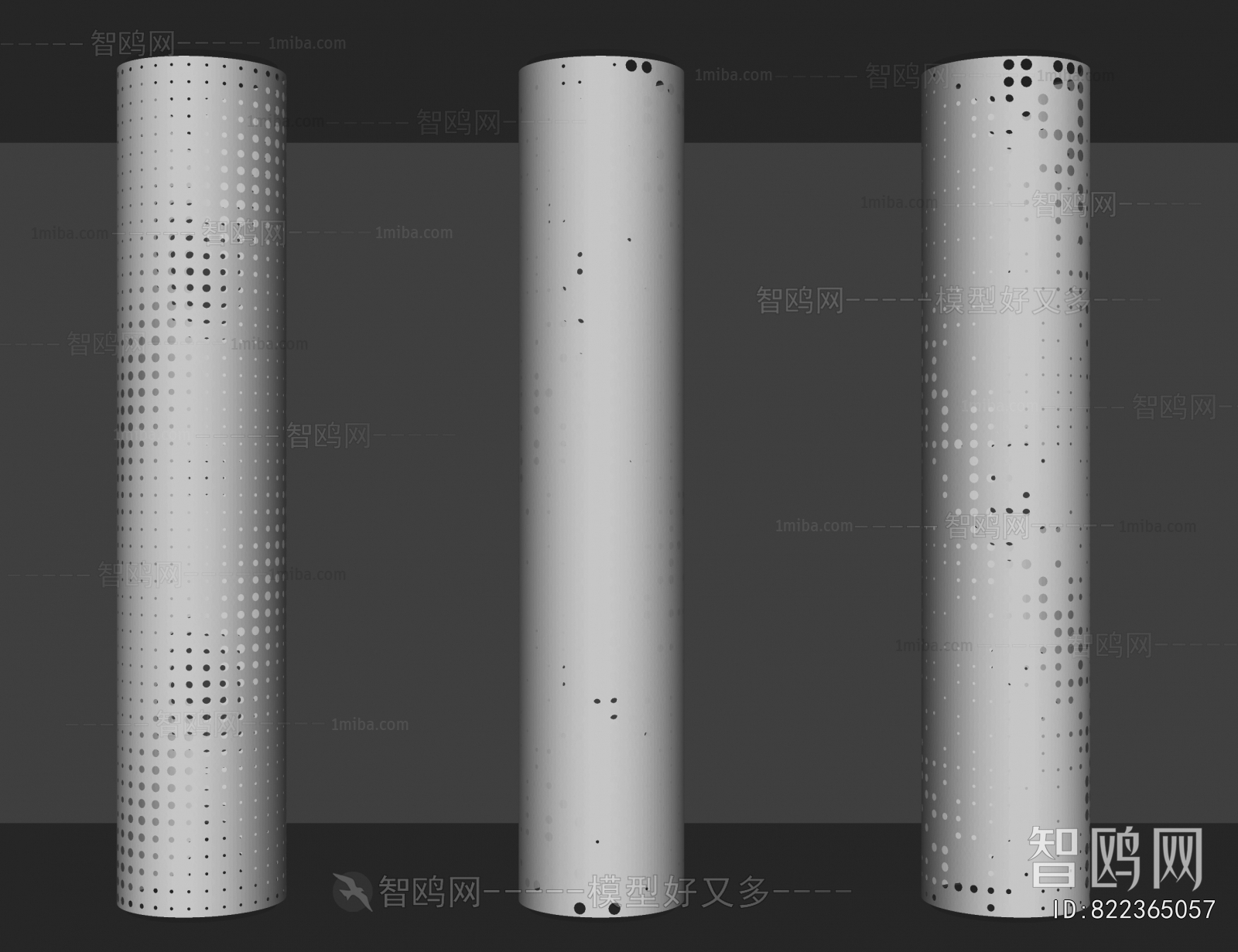 现代冲孔透光柱子组合