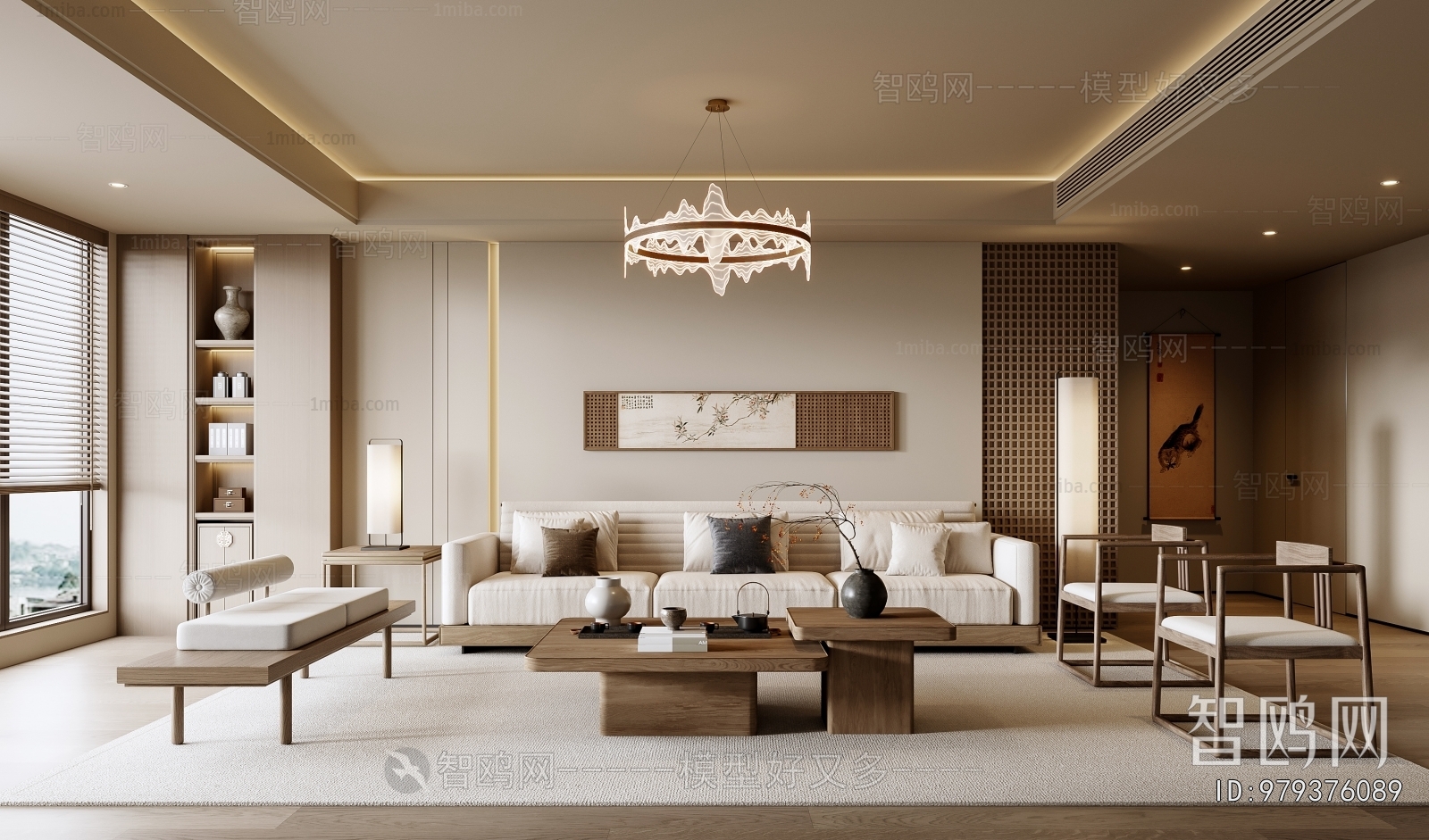 New Chinese Style A Living Room