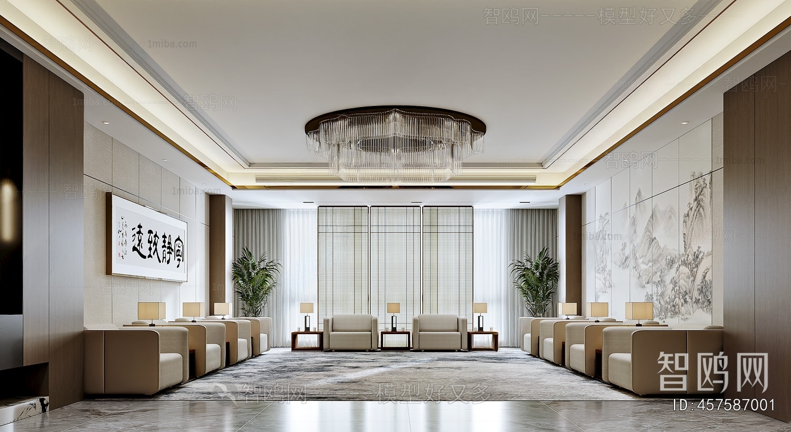 New Chinese Style Reception Room