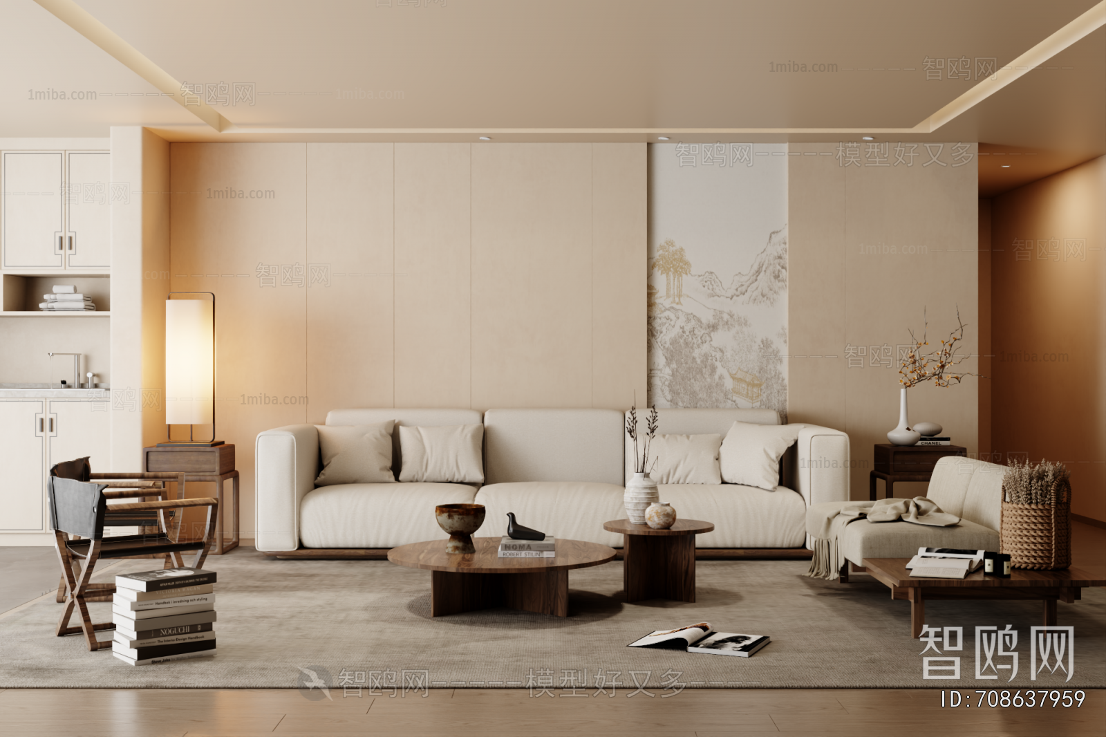 New Chinese Style A Living Room