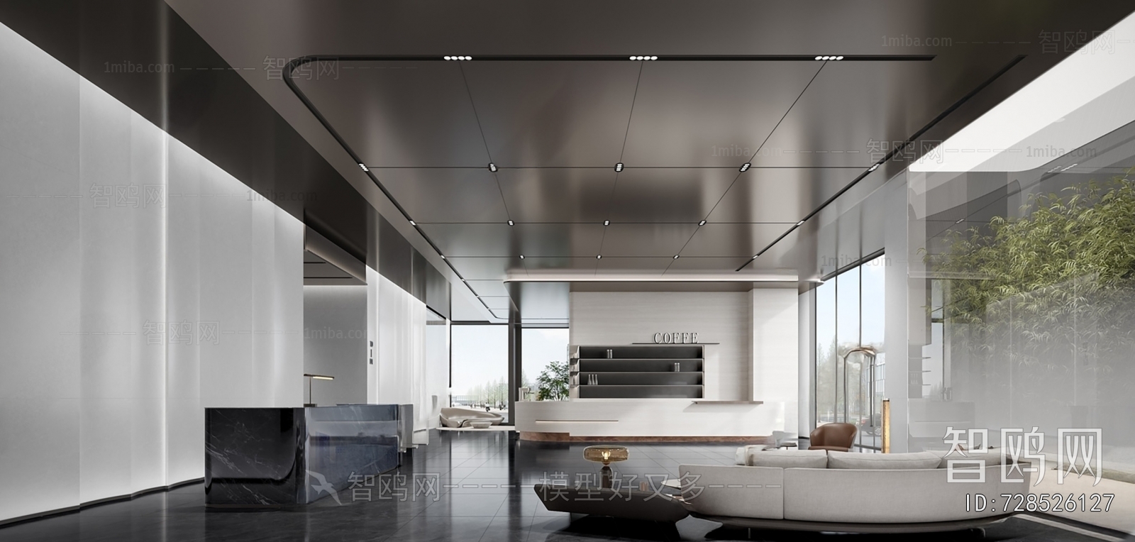 Modern Office Reception Desk