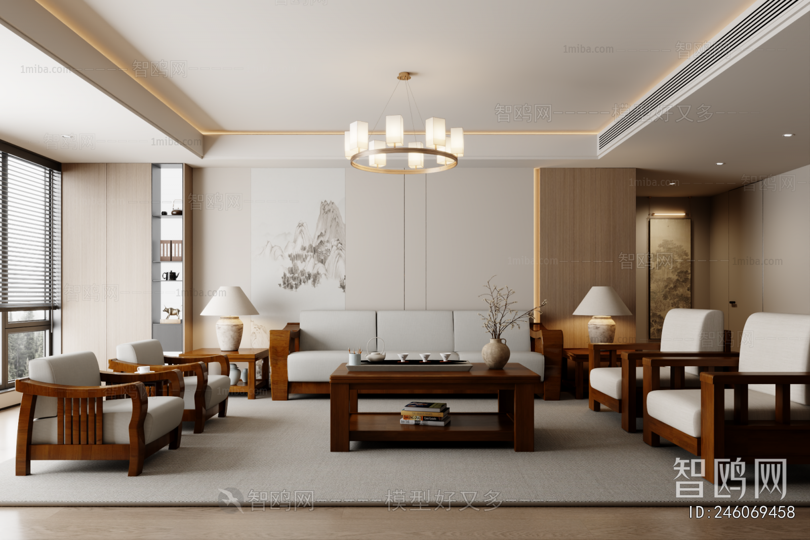 New Chinese Style A Living Room