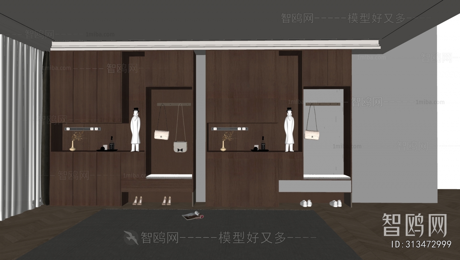 French Style Shoe Cabinet