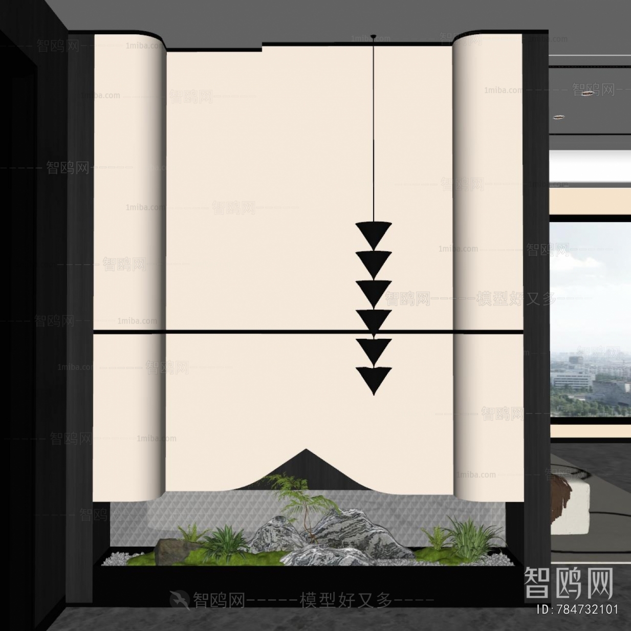 现代入户玄关装饰隔断
