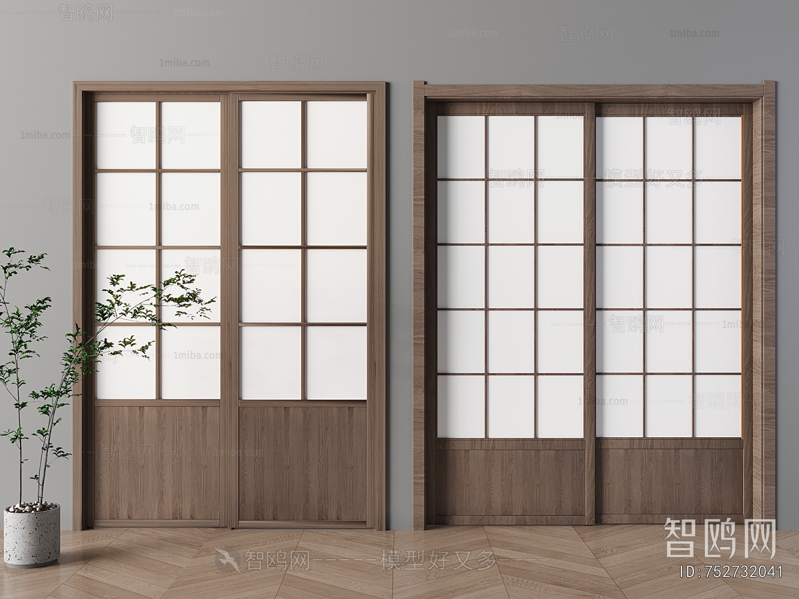 New Chinese Style Sliding Door