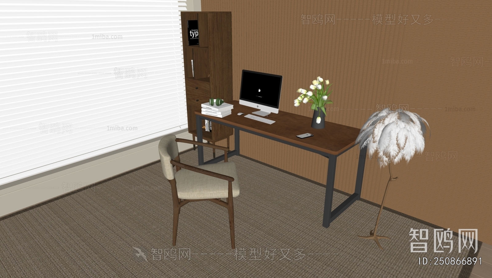 French Style Computer Desk And Chair