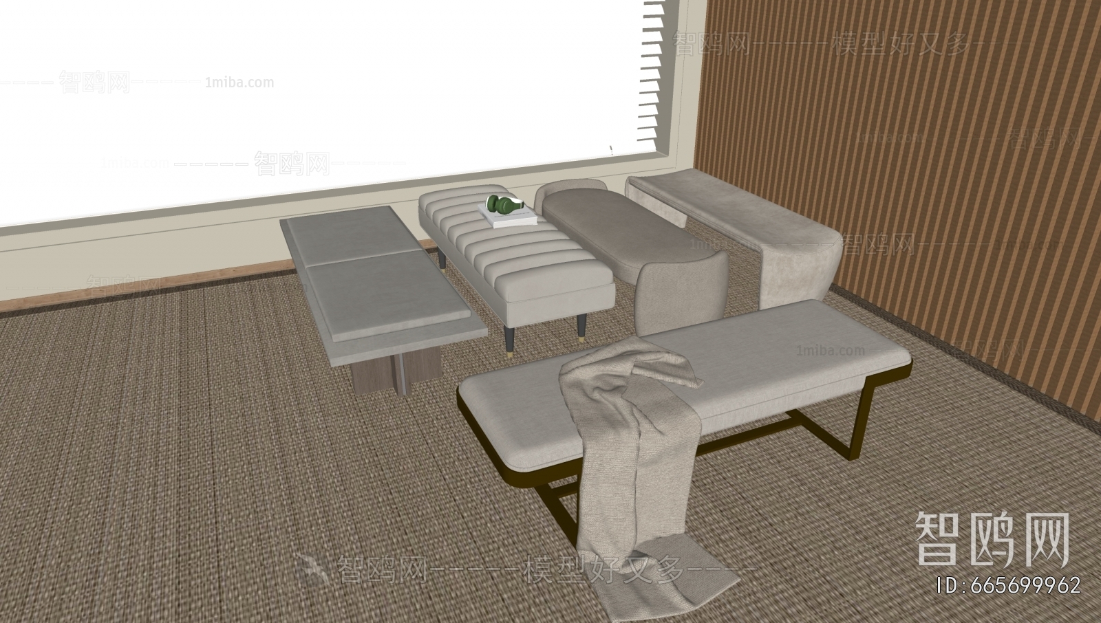 New Chinese Style Sofa Stool