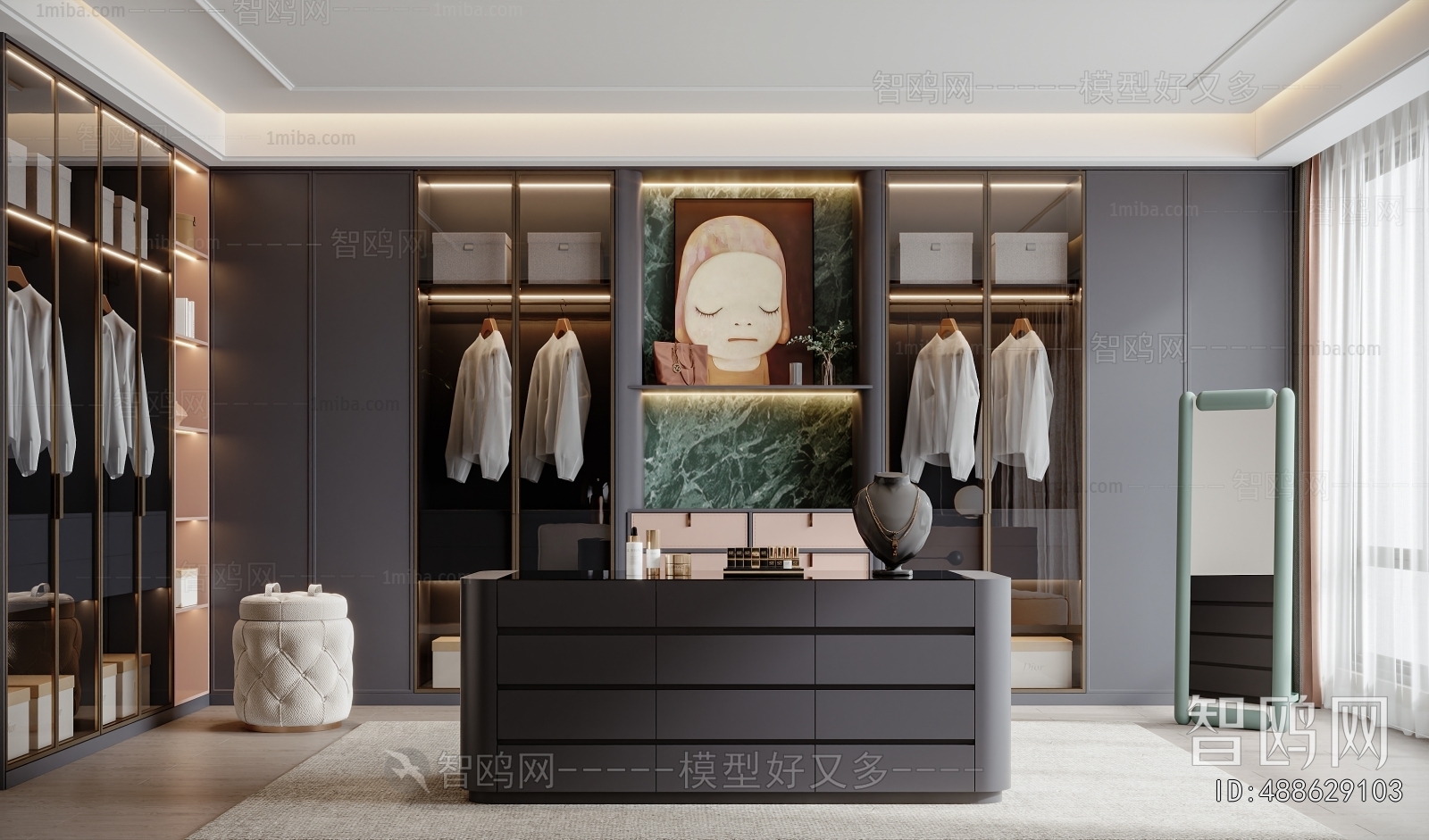 Modern Clothes Storage Area
