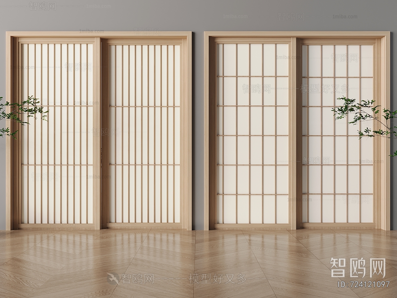 New Chinese Style Sliding Door