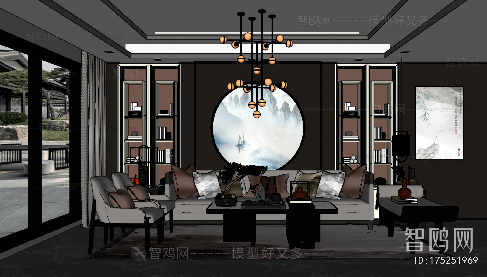 New Chinese Style A Living Room