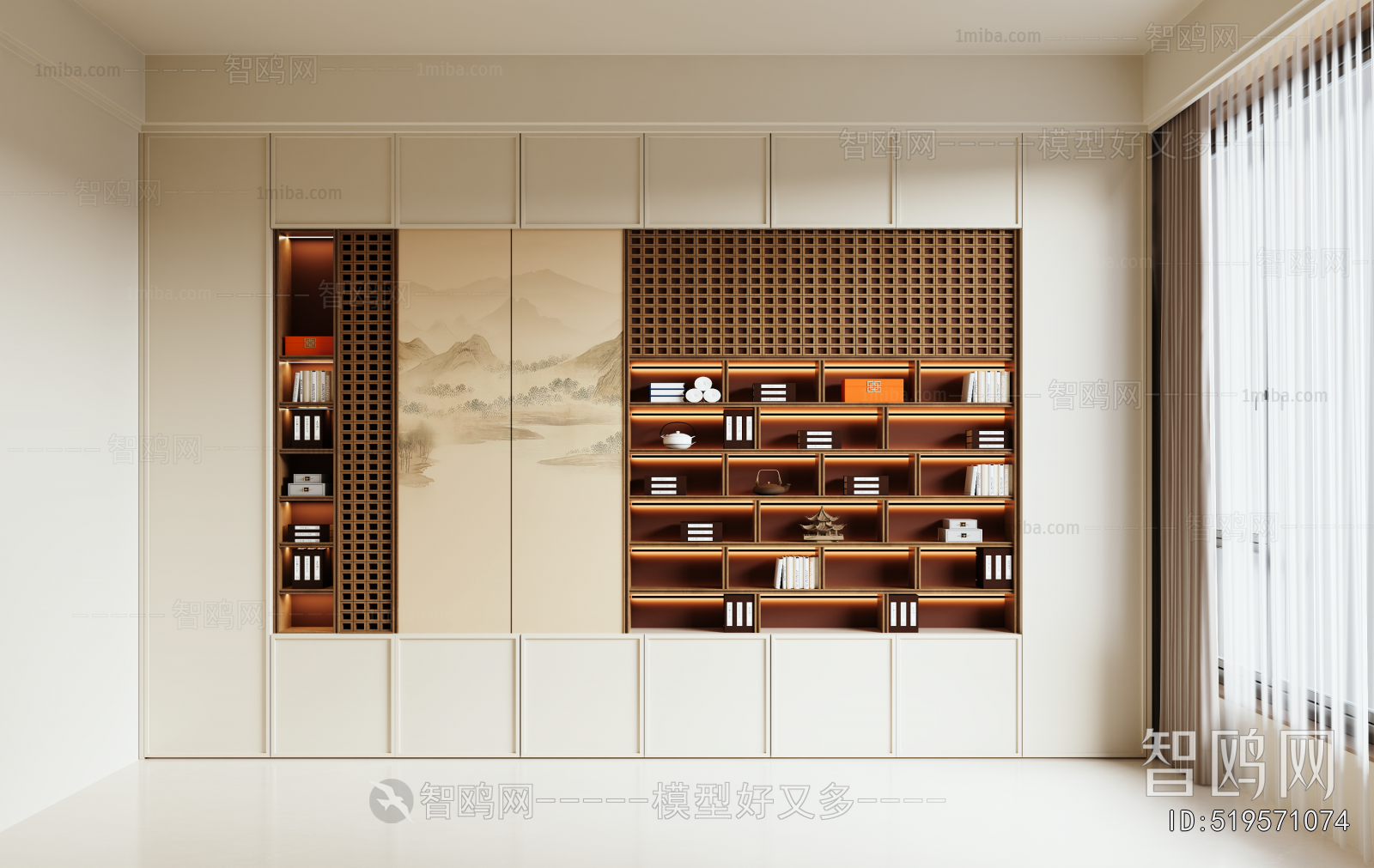 New Chinese Style Bookcase