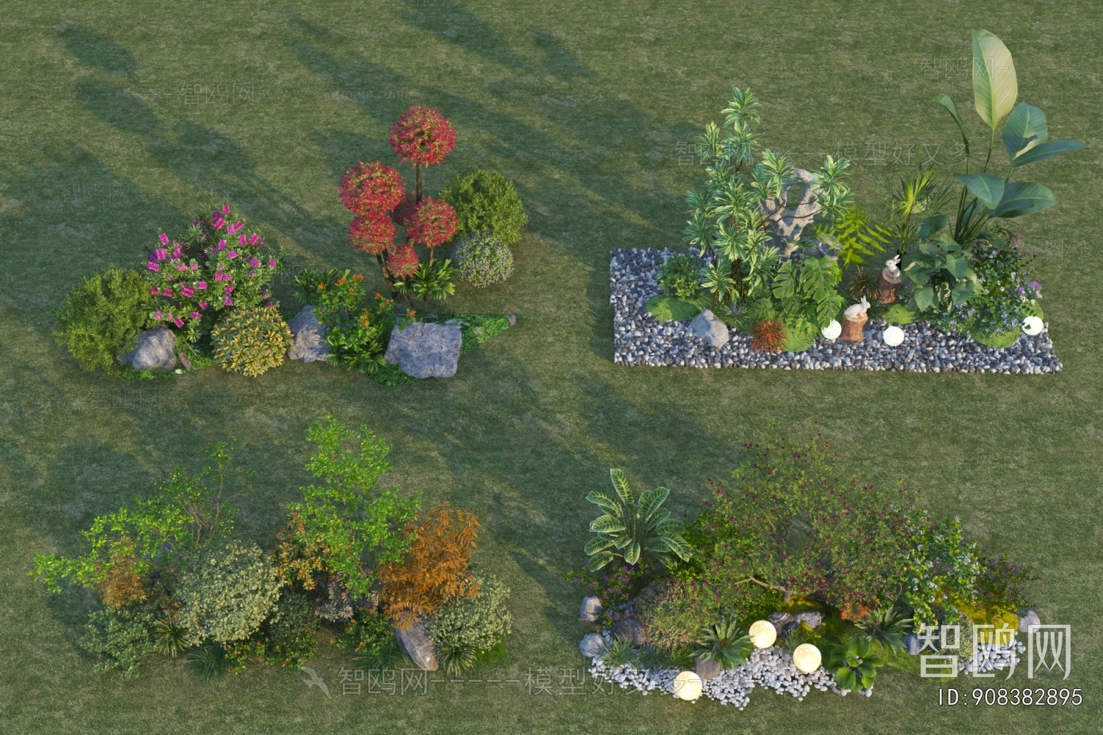 Modern Tree/shrub/grass