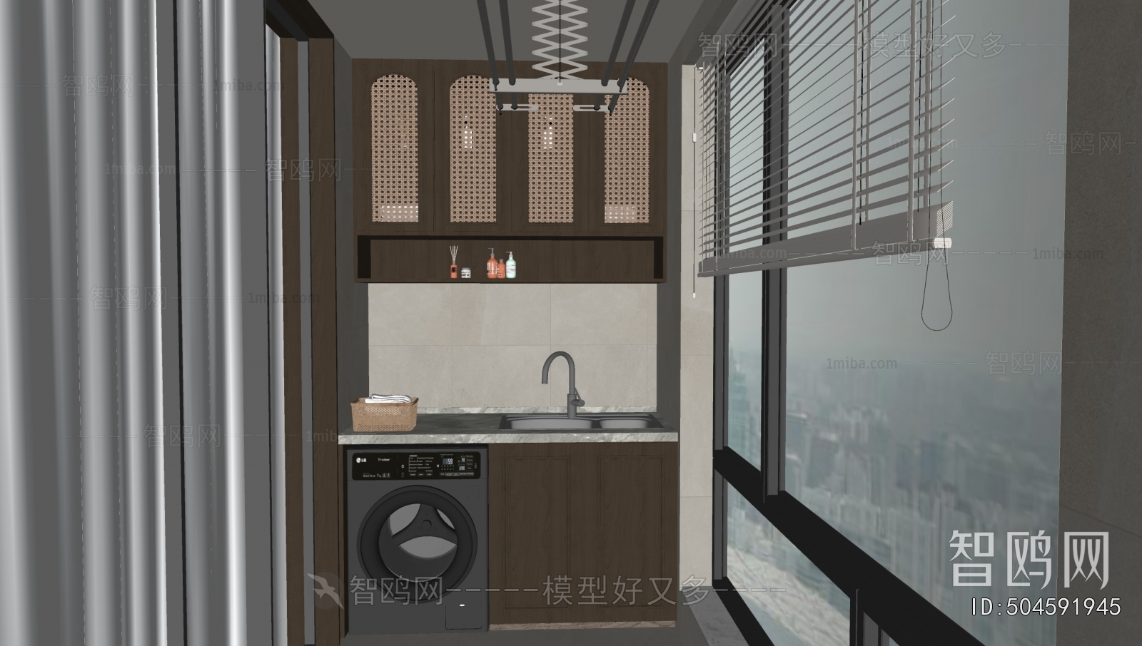 French Style Balcony Cabinet