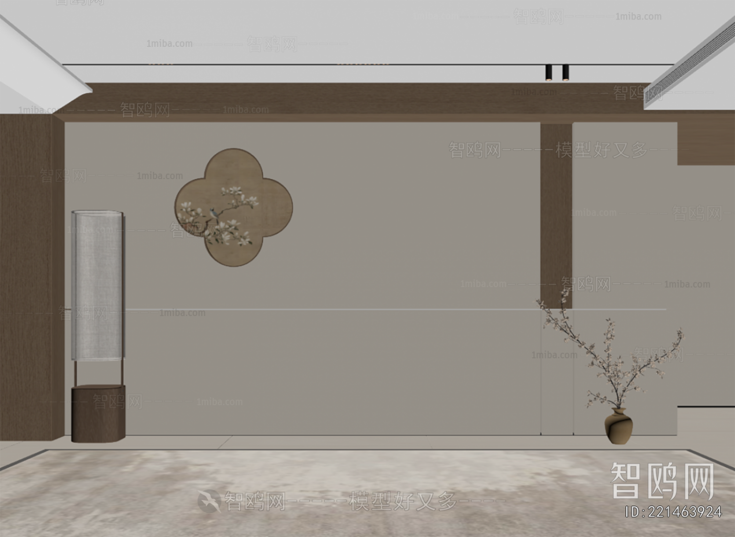 New Chinese Style TV Wall