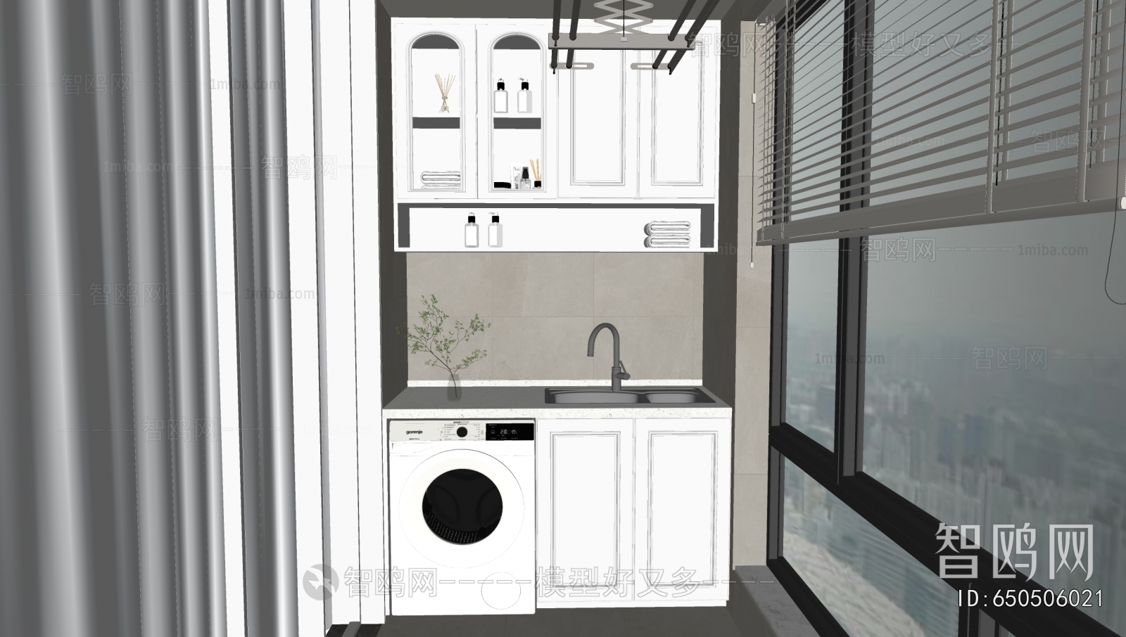 French Style Balcony Cabinet