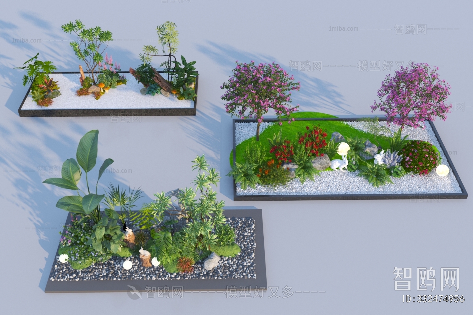 Chinese Style Tree/shrub/grass