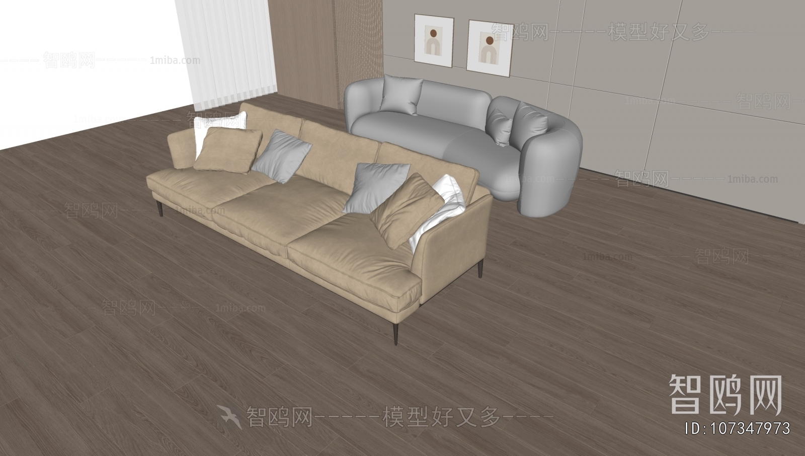 Modern Three-seat Sofa