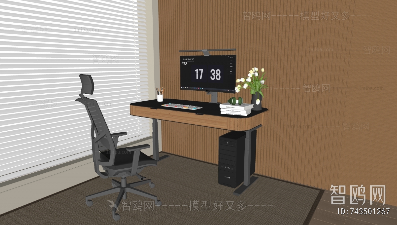 法式简约书桌椅