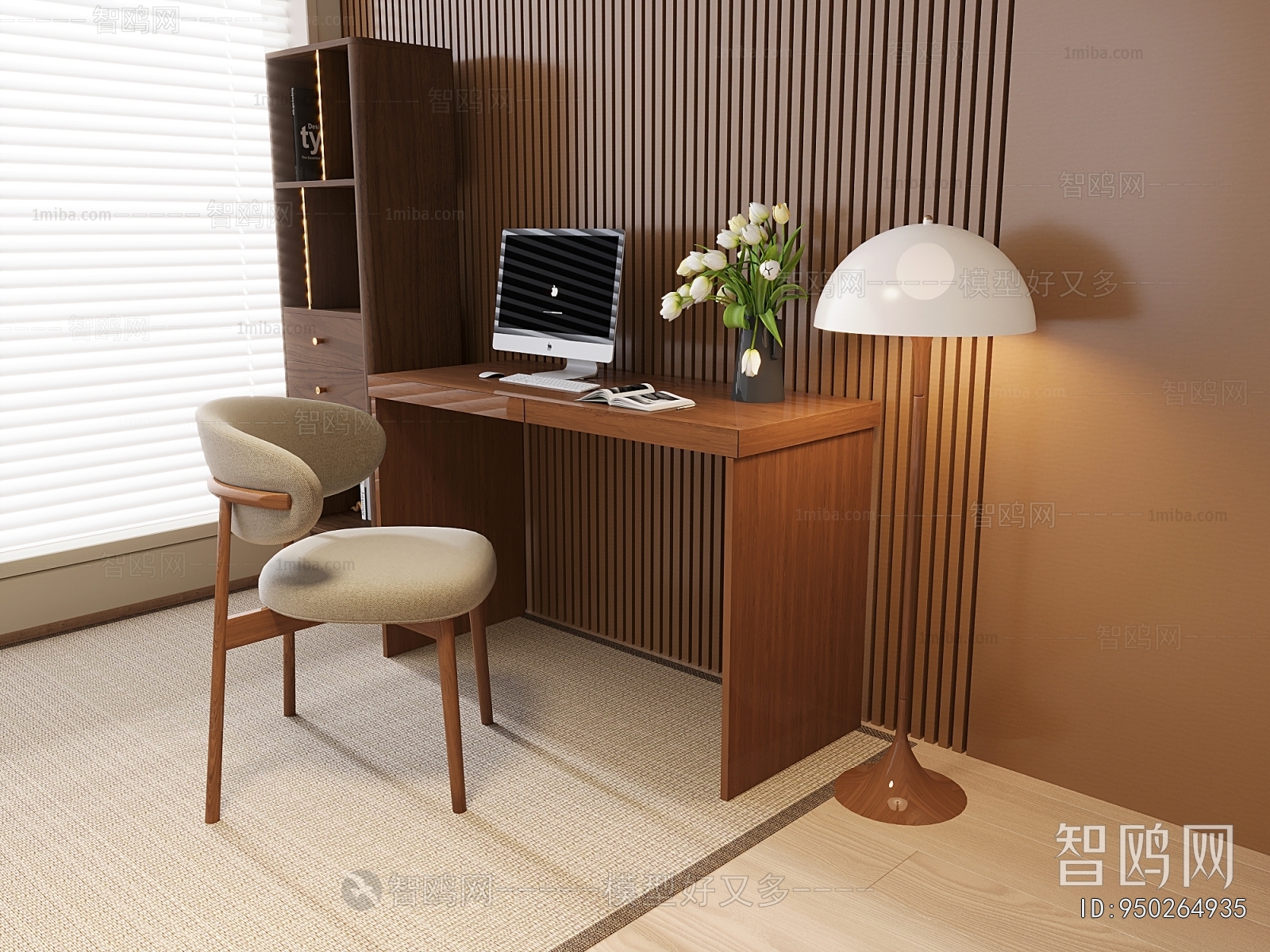 French Style Computer Desk And Chair