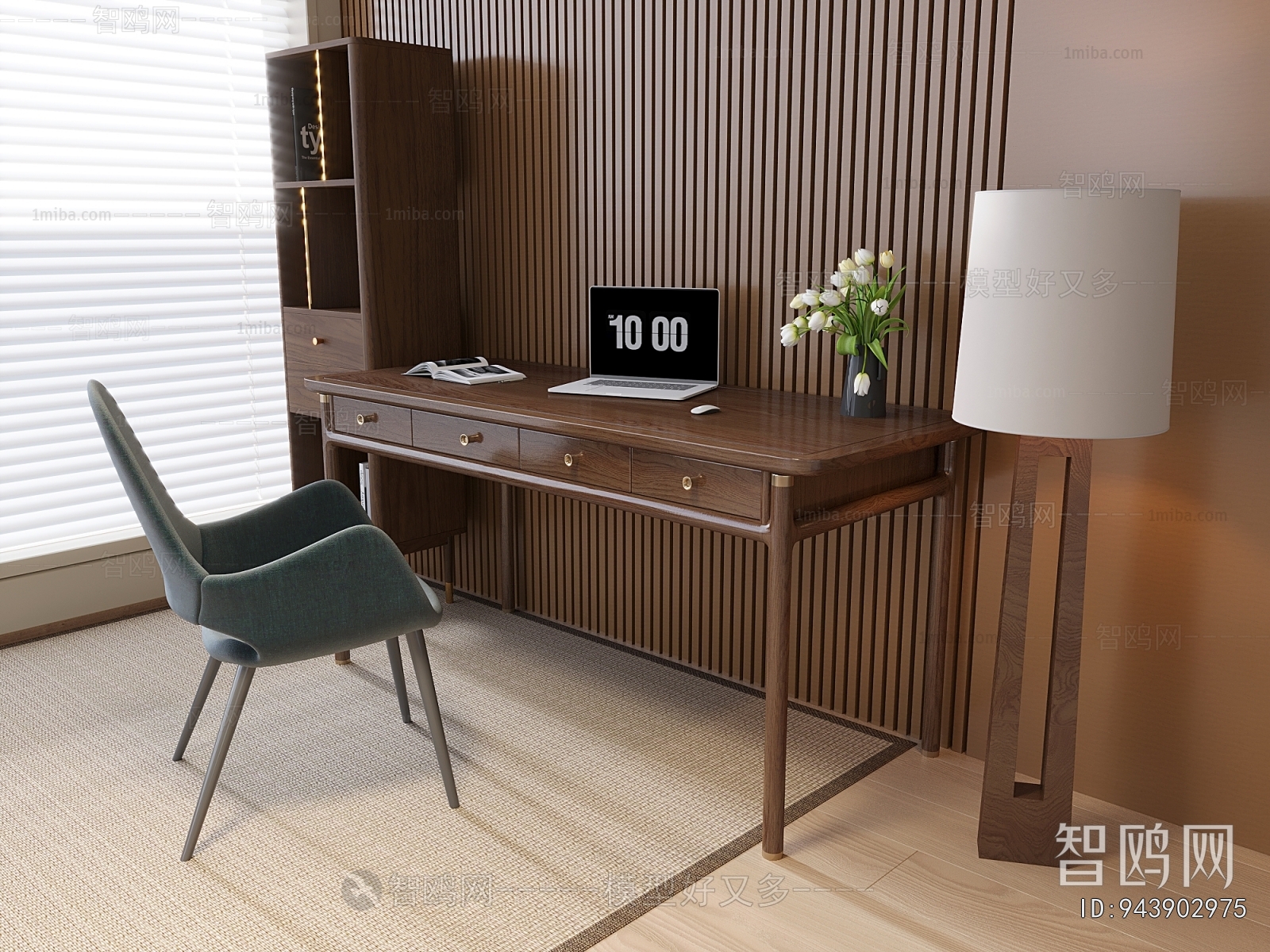 French Style Computer Desk And Chair