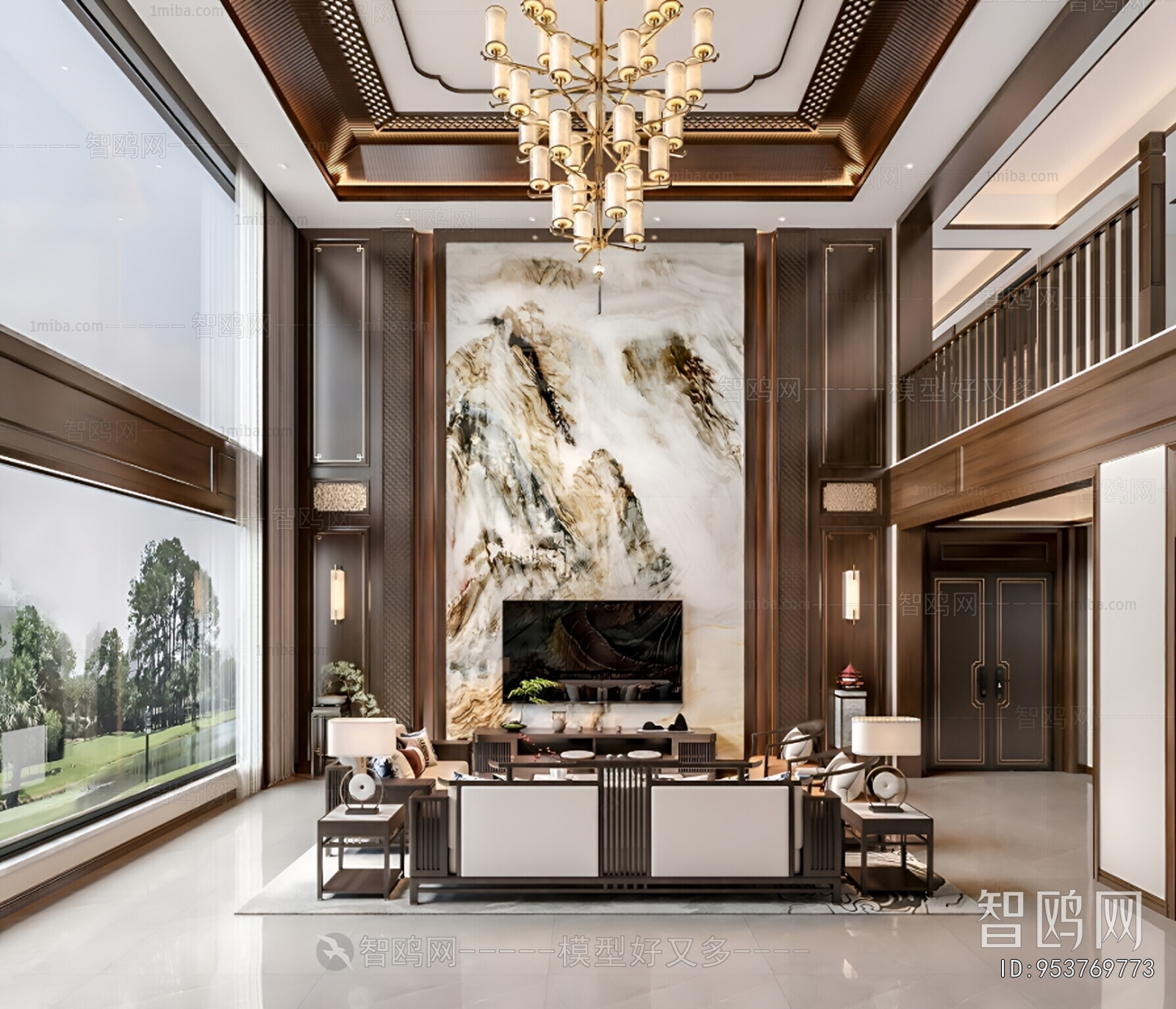 New Chinese Style A Living Room