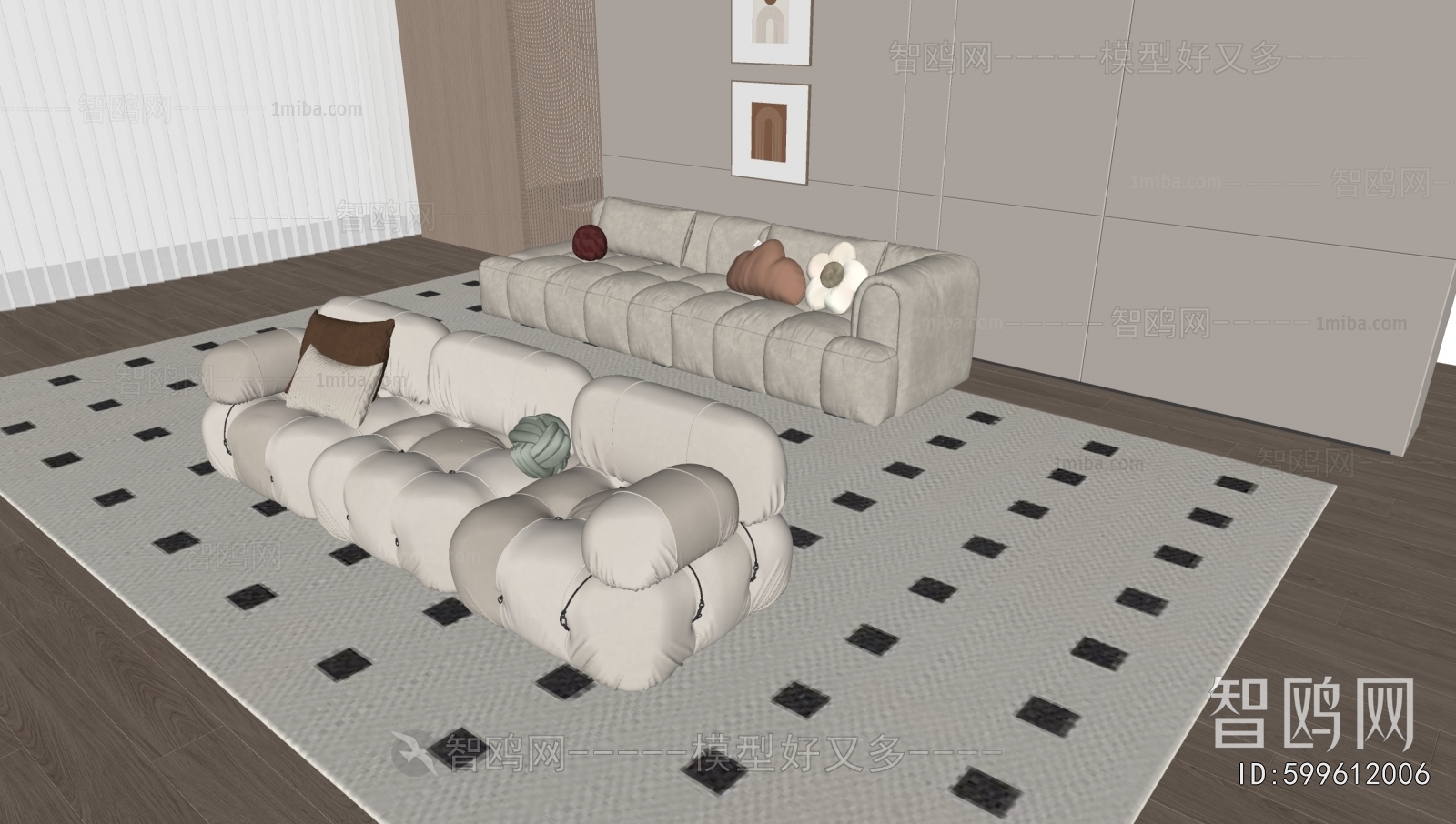 Modern Three-seat Sofa