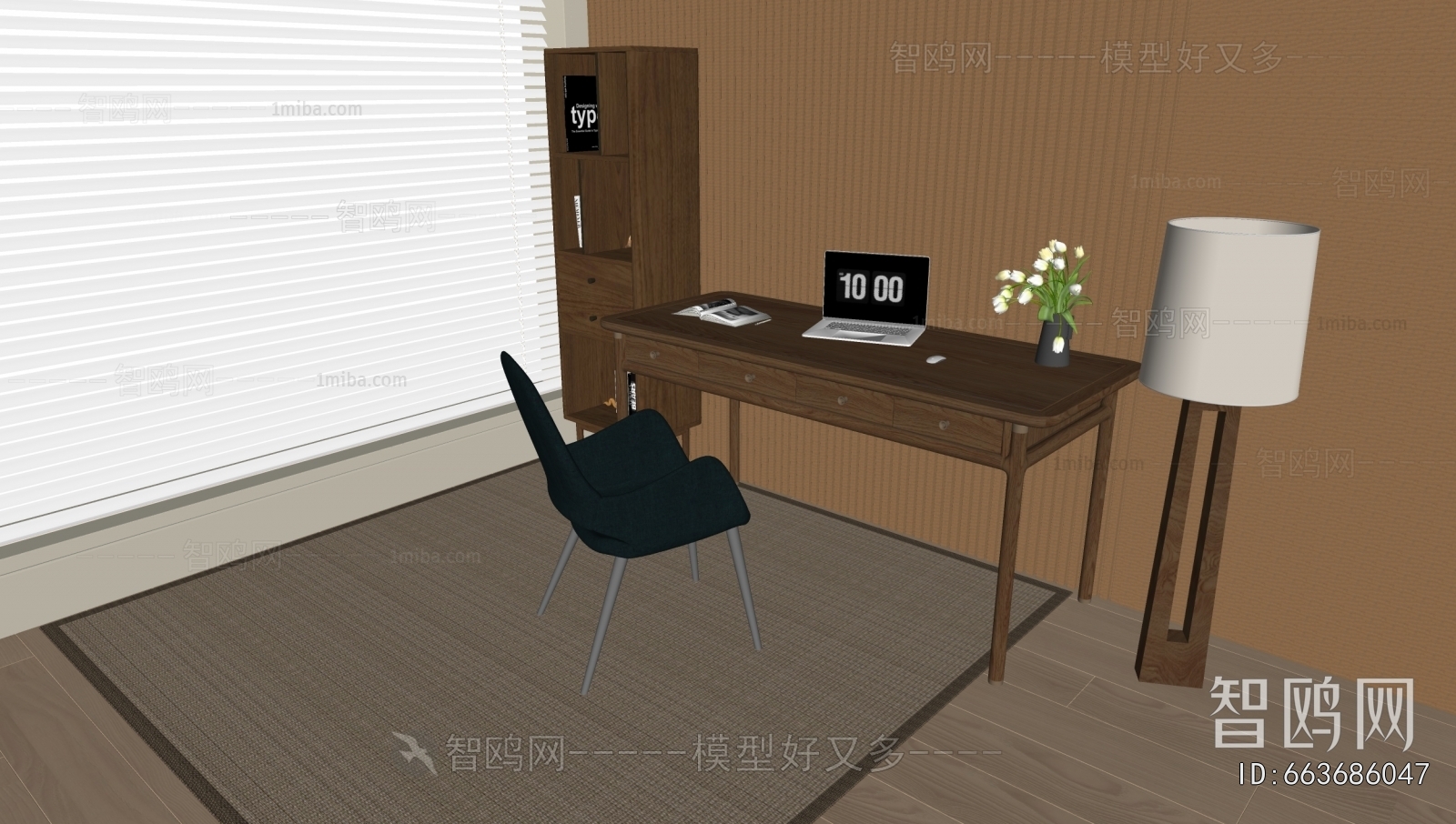 French Style Computer Desk And Chair