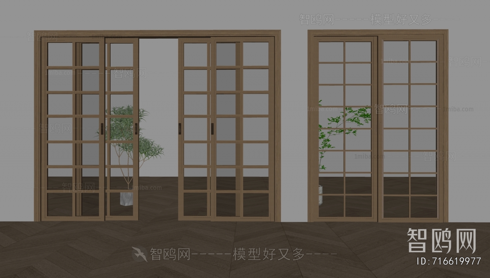 New Chinese Style Sliding Door