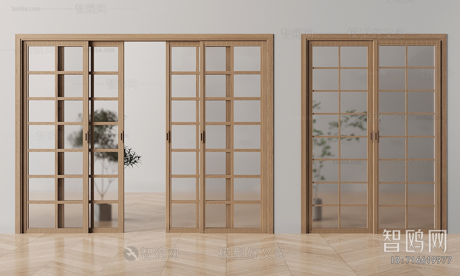 New Chinese Style Sliding Door