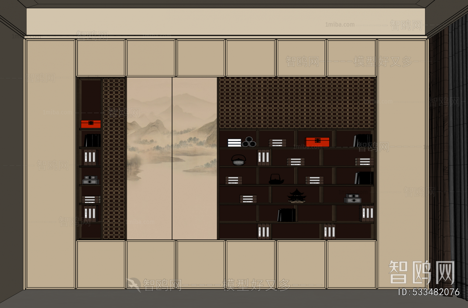 New Chinese Style Bookcase