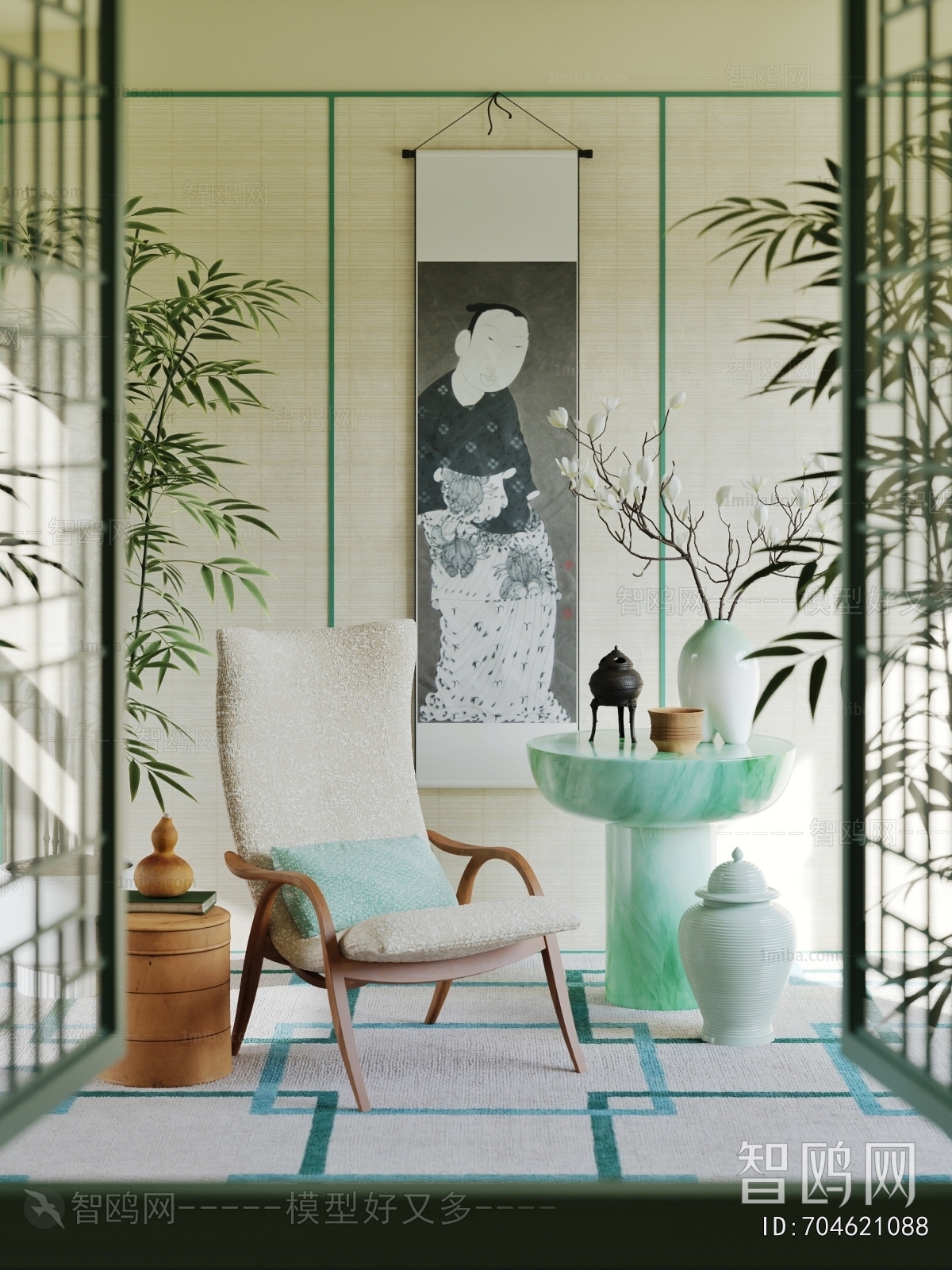 New Chinese Style Lounge Chair