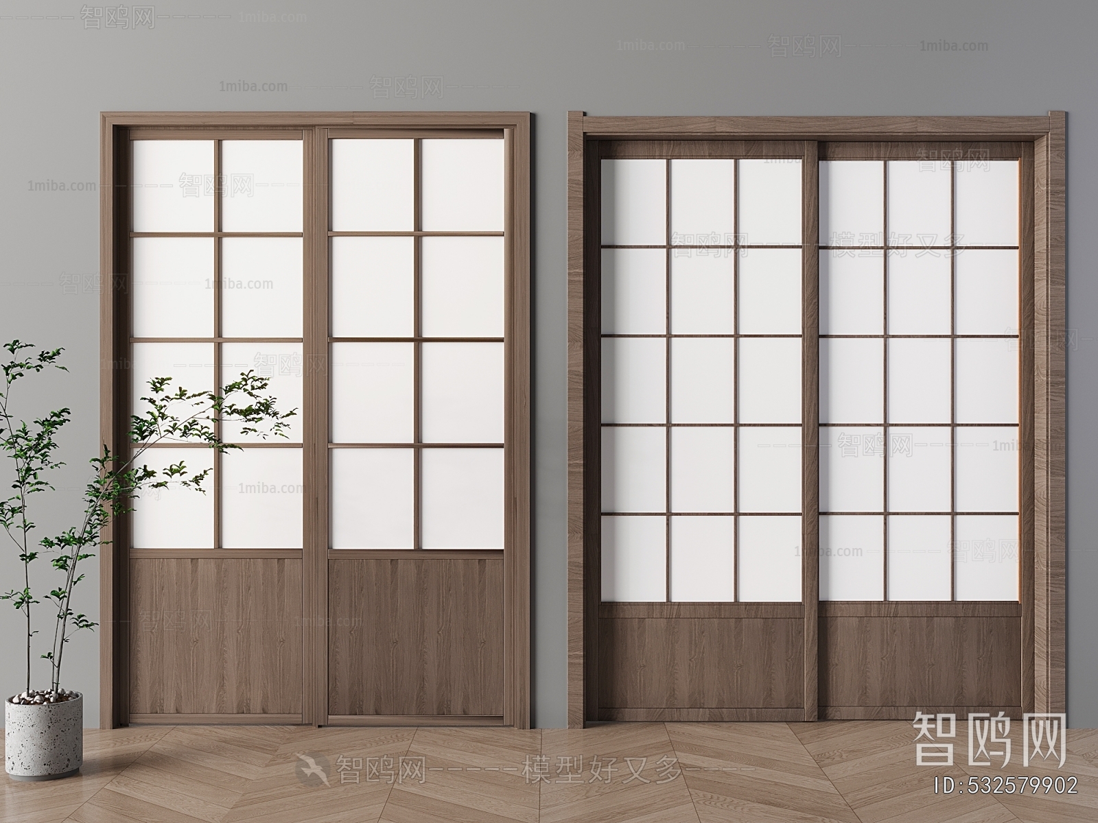 New Chinese Style Sliding Door