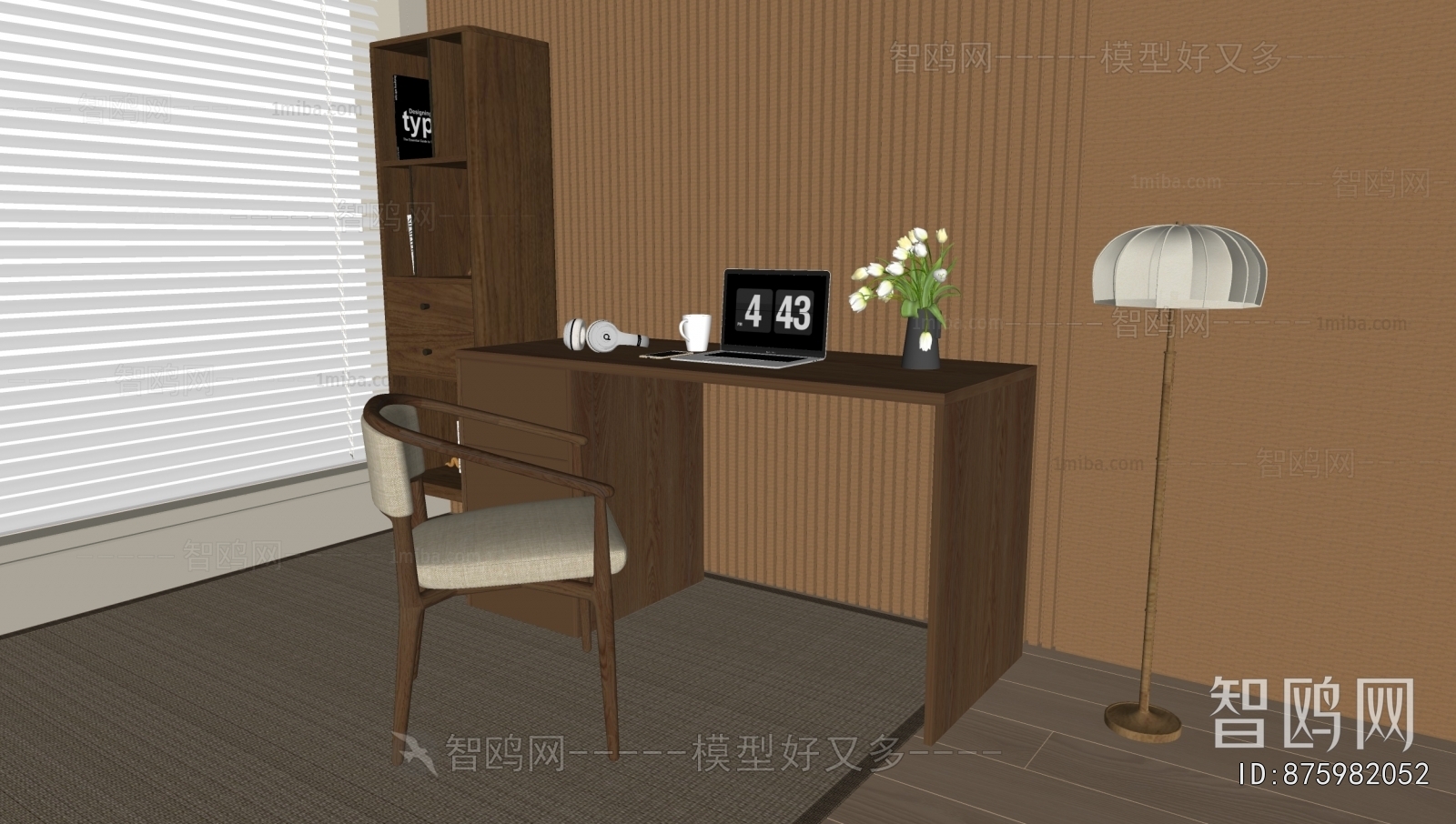 French Style Computer Desk And Chair