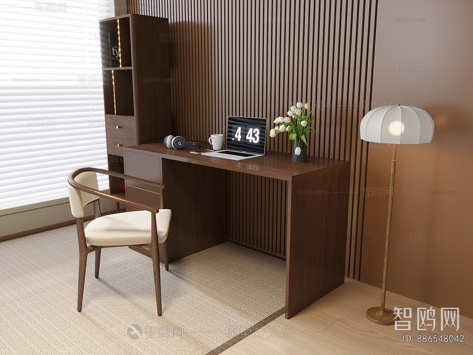 French Style Computer Desk And Chair