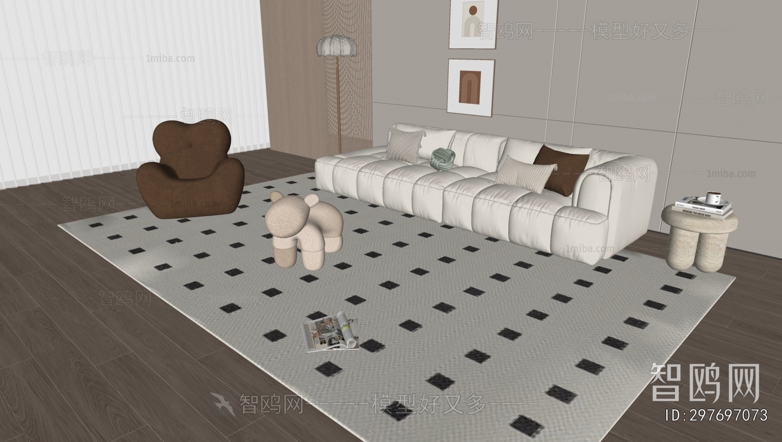 Modern Three-seat Sofa