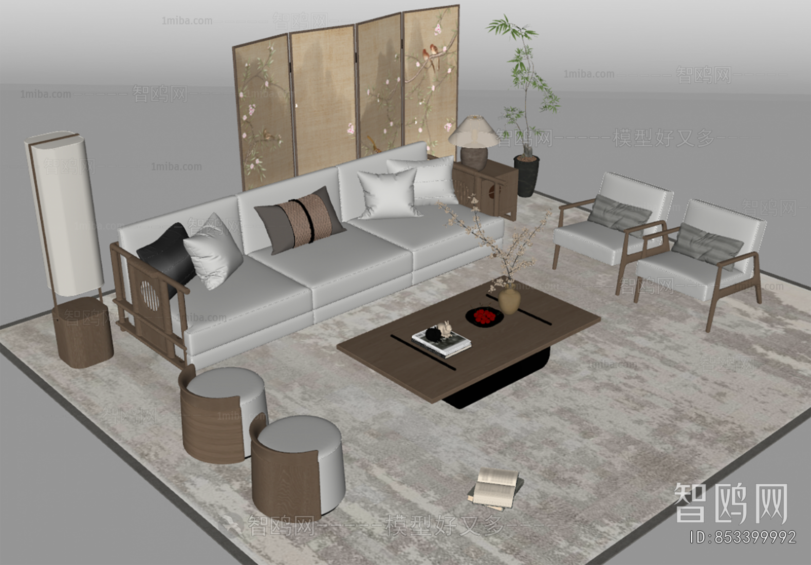 New Chinese Style Sofa Combination